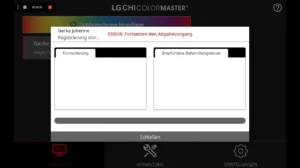 ERROR: Erneuter Abgabevorgang